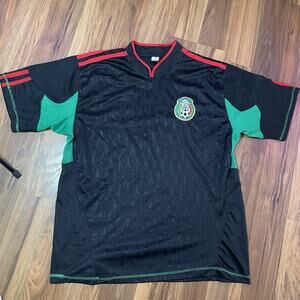 Vintage Gool Men’s XL Mexico National Team 2010 World Cup Away Jersey Kit Black